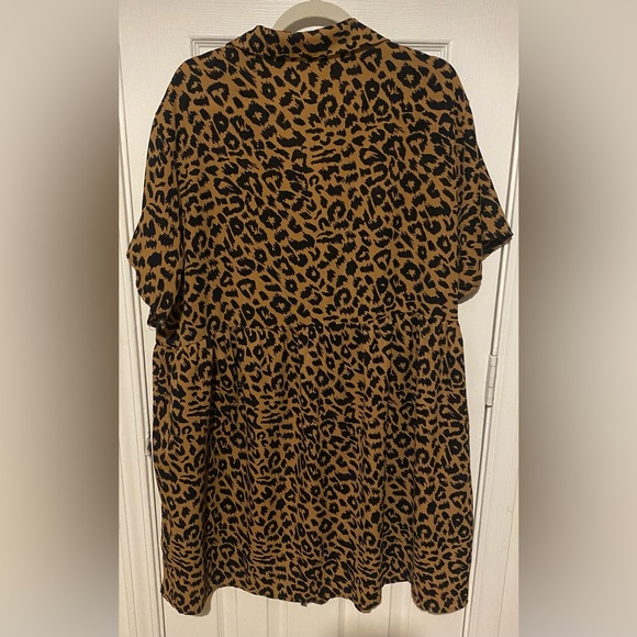 Leopard Print Smock Dress - Picture 3 of 4